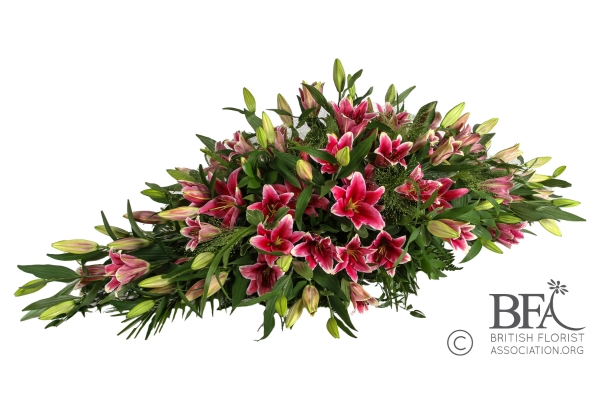 Coffin Spray Pink Lily