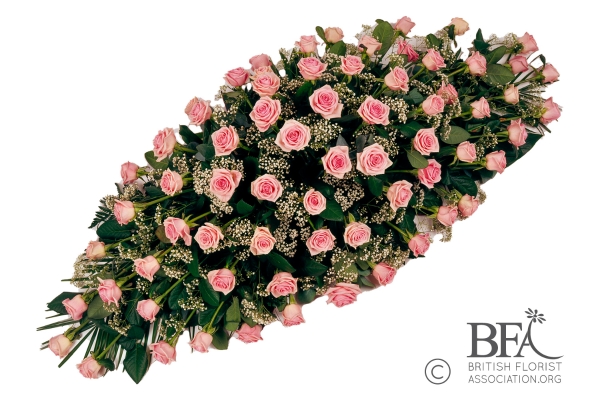 Coffin Spray Pink Roses